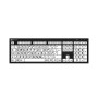 Teclado Ampliado NERO PC USB Letras Pretas Fundo Branco