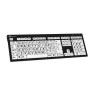 Teclado Ampliado NERO PC USB Letras Pretas Fundo Branco