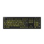 Teclado Ampliado NERO PC USB Letras Amarelas Fundo Preto