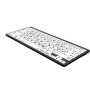 Teclado Ampliado Mini Bluetooth PC Letras Pretas Fundo Branco