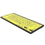 Teclado Ampliado Mini Bluetooth PC Letras Pretas Fundo Amarelo