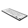 Teclado Ampliado e Braille  Mini Bluetooth PC Letras Pretas Fundo Branco