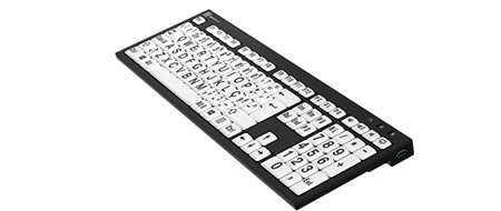 Teclado Ampliado e Braille NERO PC USB Letras Pretas Fundo Branco