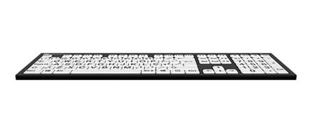 Teclado Ampliado NERO PC USB Letras Pretas Fundo Branco