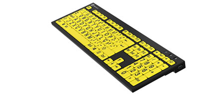 Teclado NERO PC Letras Pretas Fundo Amarelo