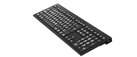 Teclado Ampliado NERO PC USB Letras Brancas Fundo Preto