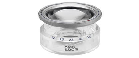 Lupa menas ZOOM 2.2 a 3.4x Ø65mm LED Eschenbach