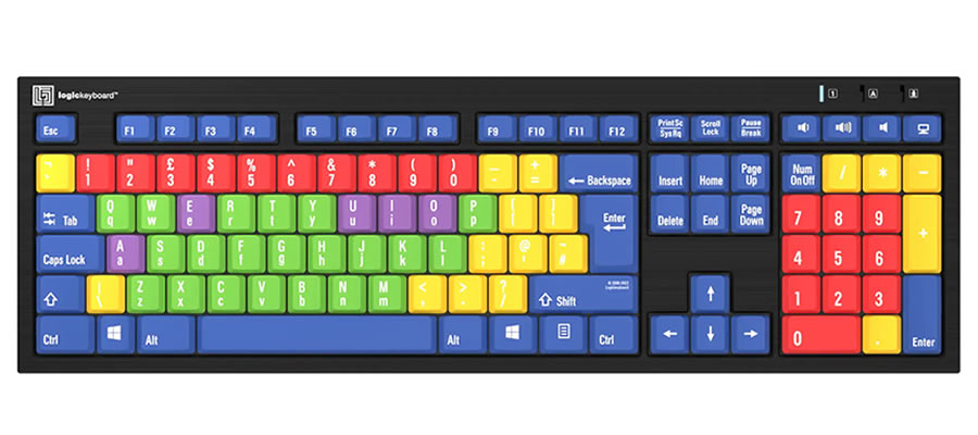 Teclado Criança PC USB Logickeyboard