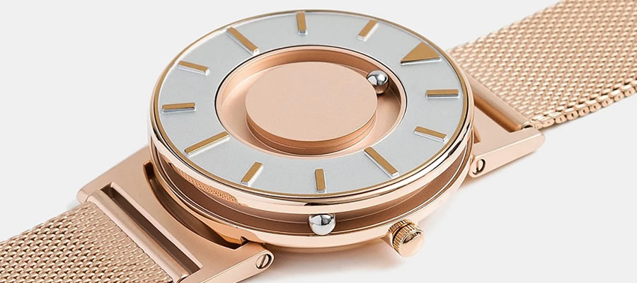 Relógio Tátil Unissexo Mesh Rose Gold CW234 Eone Bradley